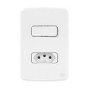 Ver imagem 1 de Cj 1 Interruptor Paralelo+tomada 10a Placa 4x2 Br Compose Weg 250v - Branco