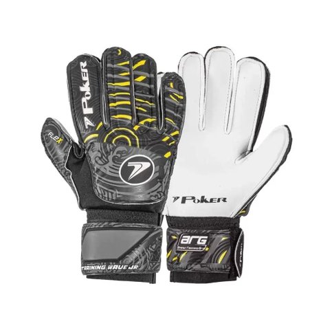 Luva Futebol de Campo Training Wave Junior - Preto e Amarelo Poker 01081 4