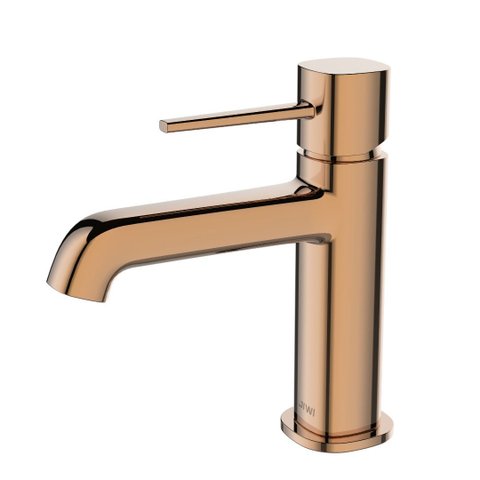 Monocomando Lavatório Mesa Bica Baixa Redonda Mônaco Rose Gold Jiwi