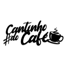 Cantinho do Café Placa Frase Decoração Parede Quadro Preto - 4