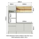 Ver imagem 4 de Armário de Cozinha Compacta 180cm Branco Diamante Madesa 86