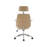 Cadeira de Escritório Ergonômica Giratória Office Lisboa Madeira Natural Rivatti Branca - 7