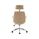 Ver imagem 7 de Cadeira de Escritório Ergonômica Giratória Office Lisboa Madeira Natural Rivatti Branca