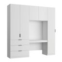 Ver imagem 7 de Guarda Roupa Modular 5 Portas com Mesa Altezza Clean Belmax:Branco