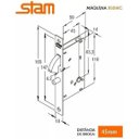 Ver imagem 2 de Fechadura Stam 940 Correr Espelho Preto Fosco 7268