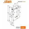 Fechadura Stam 940 Correr Espelho Preto Fosco 7268 - 2