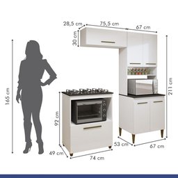 Cozinha Completa Blumenau 6 Portas Kaiki Móveis - 4