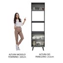 Ver imagem 5 de Torre Quente 60cm 2 Portas 2 Nichos com Pés Nice Madesa