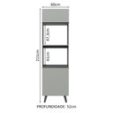 Ver imagem 3 de Torre Quente 60cm 2 Portas 2 Nichos com Pés Nice Madesa