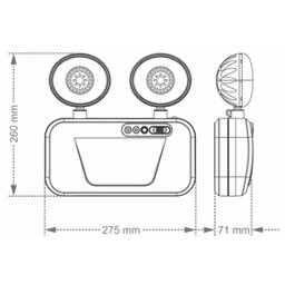 Bloco Autonomo De Emergencia Led Farol 1200 Lumens - 2