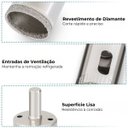 Ver imagem 7 de Jogo Serra Copo Diamantada Refrigerada Kit com 15 Peças 6mm Ao 65mm Porcelanato Vidro Mármore