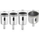 Ver imagem 4 de Jogo Serra Copo Diamantada Refrigerada Kit com 15 Peças 6mm Ao 65mm Porcelanato Vidro Mármore