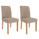 Ver imagem 5 de Conjunto de Mesa de Jantar Tampo de Vidro Off White Helena 2,10 com e 8 Cadeiras Juliana Nature/