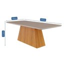 Ver imagem 4 de Conjunto de Mesa de Jantar Tampo de Vidro Off White Helena 2,10 com e 8 Cadeiras Juliana Nature/