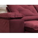 Ver imagem 4 de Sofá Retrátil e Reclinável 2,70m em Tecido Veludão C/pillow Nos Braços Athenas:vinho