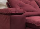 Ver imagem 4 de Sofá Retrátil e Reclinável 2,70m em Tecido Veludão C/pillow Nos Braços Athenas:vinho