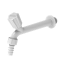 Ver imagem 1 de 6 Unidades Torneira para Tanque com Espiga Tam. 15cm Bitola 1/2'' Cor Branco Durín