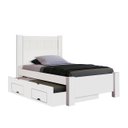 Ver imagem 1 de Cama Solteiro Primícia Plus e Box C/ 2 Gavetas D'Doro Móveis - Branco D'Doro Móveis