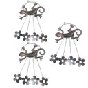 Ver imagem 1 de Sino Dos Ventos Lagarto Flores Kit 3 Unidades Jardim Varanda Enfeite Quintal Decoraçao Rustico Ideal