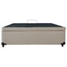 Cama Baú Casal Bege + Colchão Espuma D23 138x188x8 - 3