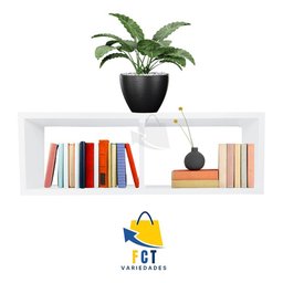 Nicho Duplo Organizador Mdf Sala Banheiro Escritório Quarto - Branco - 2