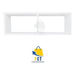Nicho Duplo Organizador Mdf Sala Banheiro Escritório Quarto - Branco - 9