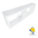 Ver imagem 3 de Nicho Duplo Organizador Mdf Sala Banheiro Escritório Quarto - Branco
