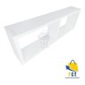 Nicho Duplo Organizador Mdf Sala Banheiro Escritório Quarto - Branco - 3