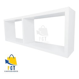 Nicho Duplo Organizador Mdf Sala Banheiro Escritório Quarto - Branco - 5