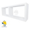 Nicho Duplo Organizador Mdf Sala Banheiro Escritório Quarto - Branco - 5