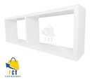 Ver imagem 5 de Nicho Duplo Organizador Mdf Sala Banheiro Escritório Quarto - Branco