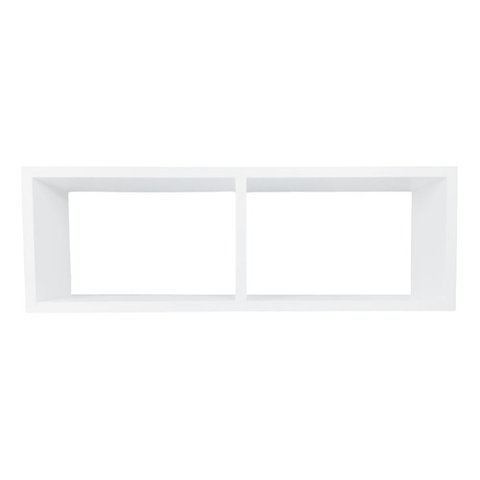 Nicho Duplo Organizador Mdf Sala Banheiro Escritório Quarto - Branco