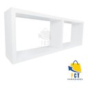 Ver imagem 6 de Nicho Duplo Organizador Mdf Sala Banheiro Escritório Quarto - Branco