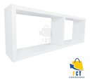 Ver imagem 6 de Nicho Duplo Organizador Mdf Sala Banheiro Escritório Quarto - Branco