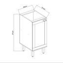 Ver imagem 2 de Balcão de 40 Cm 1 Porta 100% Mdf 1526 Linha Iluminata Genialflex