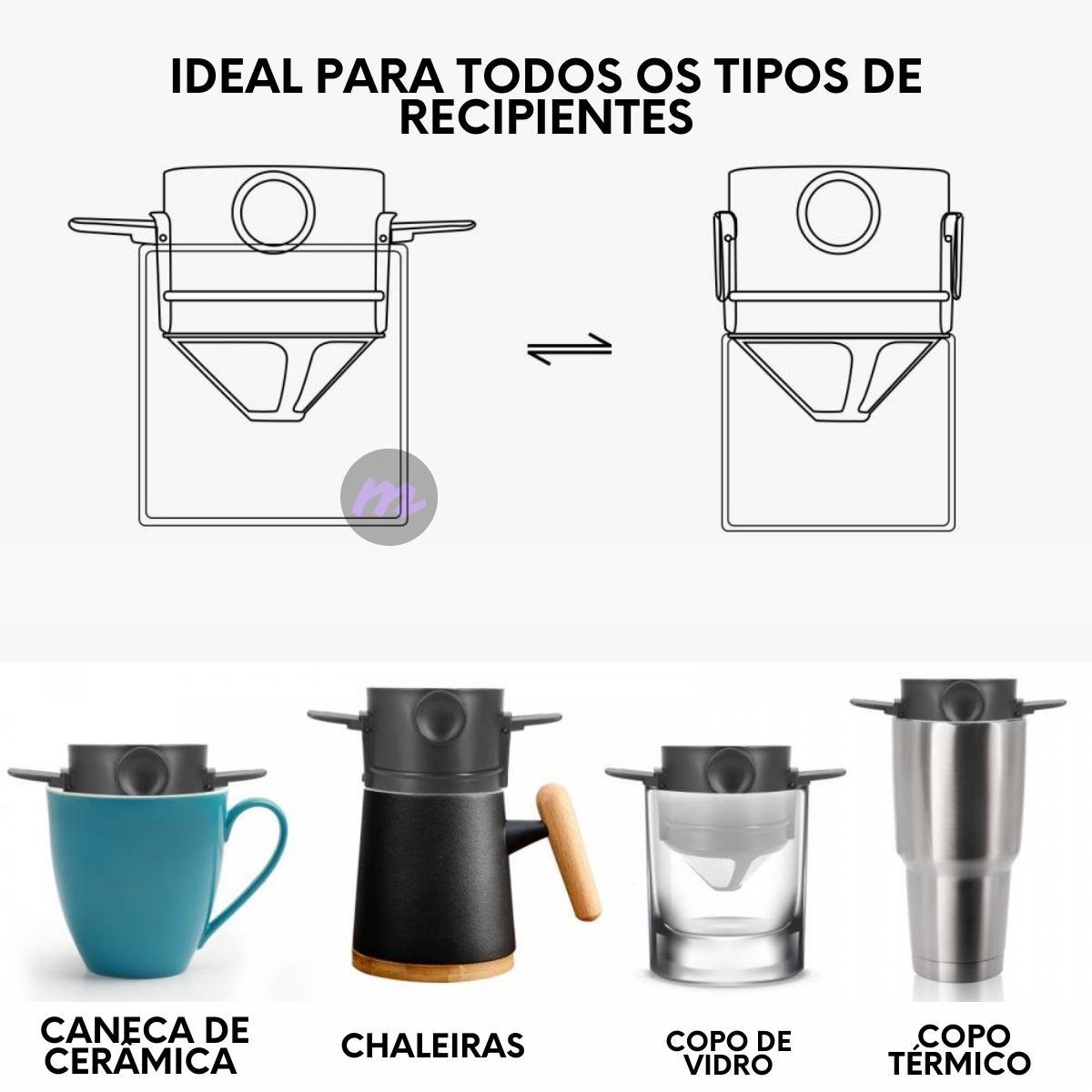 Filtro Café Chá Mini Coador Malha Aço Inox Portátil Reutilizável Drip Coffee - 4