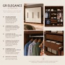 Ver imagem 2 de Guarda Roupa Casal Roupeiro 6 Portas 2 Gav Quarto Imbuia Champanhe
