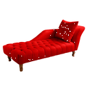 Ver imagem 1 de Divã Chesterfield Anna Recamier 160cm Via Encanto Veludo Vermelho Lado Direito