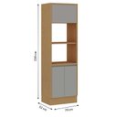 Ver imagem 4 de Armário Torre Quente 3 Portas c/Rodapé Áurea Cinamomo/Fendi