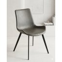 Ver imagem 6 de Kit 2 Cadeiras Estofadas Basic Cinza com Estilo Escandinavo e Revestimento Sintético