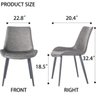 Kit 2 Cadeiras Estofadas Basic Cinza com Estilo Escandinavo e Revestimento Sintético - 9