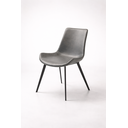 Ver imagem 4 de Kit 2 Cadeiras Estofadas Basic Cinza com Estilo Escandinavo e Revestimento Sintético