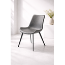 Ver imagem 5 de Kit 2 Cadeiras Estofadas Basic Cinza com Estilo Escandinavo e Revestimento Sintético