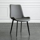 Ver imagem 2 de Kit 2 Cadeiras Estofadas Basic Cinza com Estilo Escandinavo e Revestimento Sintético