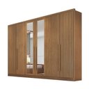 Ver imagem 3 de Guarda Roupa Casal Com Espelho 6 Portas 8 Gavetas - Robust -Cumaru/Ripado 3D - Móveis Novo Horizonte