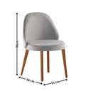 Ver imagem 4 de Conjunto de Mesa de Jantar Bia Tampo Barril Laminado e 6 Cadeiras Ester Marrom/Quartzo/Imbuia/Cinamomo