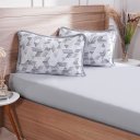 Ver imagem 1 de Jogo de Cama Queen 3 Pçs Malha Premium 145g/m² 100% Algodão 158x198x35cm Geometria