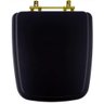 Assento Sanitário Poliéster Boss Matte Black para Vaso Incepa com Ferragem Dourada - 1
