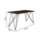 Ver mais imagens de Mesa Jantar Amêndoa com 4 Cadeiras Vitória Preta Marrom