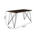 Ver imagem 3 de Mesa Jantar Amêndoa com 4 Cadeiras Vitória Preta Marrom